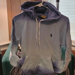 POLO RALPH LAUREN Barely Worn Tie-Dye Blue Hoodie, Size S